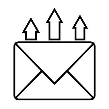 Satır üstü ok biçiminde zarf e- postası