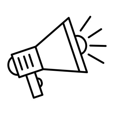 megafon ses çizgisi biçimi simgesi