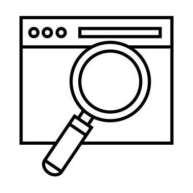 Web sayfası şablon biçimi simgesiyle büyüteç ara