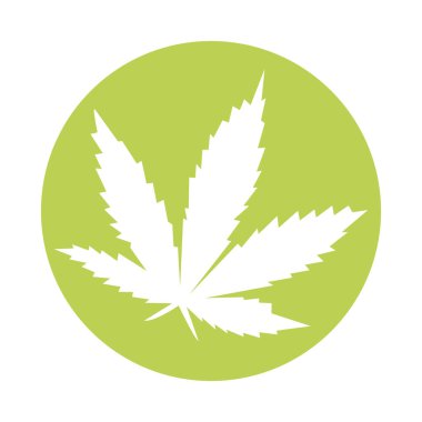 perdeli yaprak bitkisel siluet simgesi