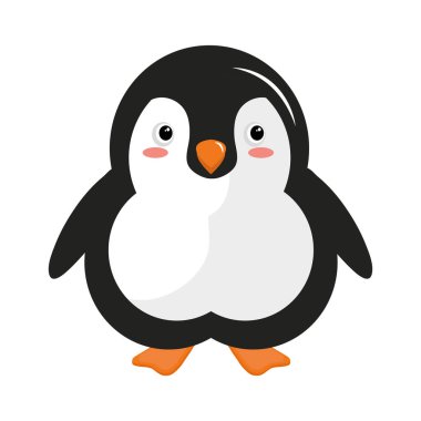 sevimli küçük penguen hayvan kawaii karakteri