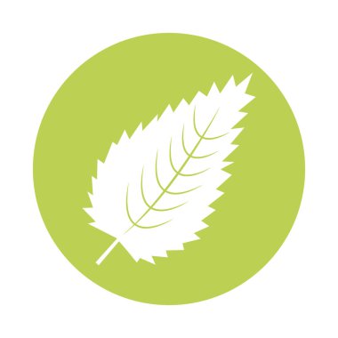 Testere yapraklı bitki silueti tarzı