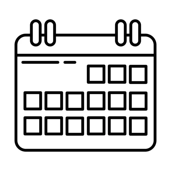 Kalender herinnering lijn stijl pictogram — Stockvector