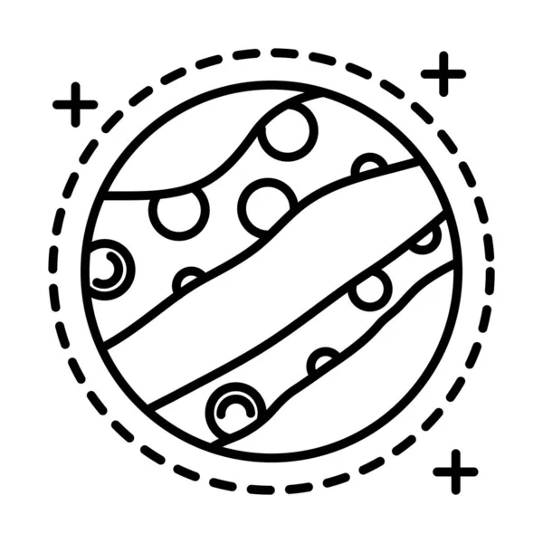 Icona della linea di stile pianeta spaziale — Vettoriale Stock