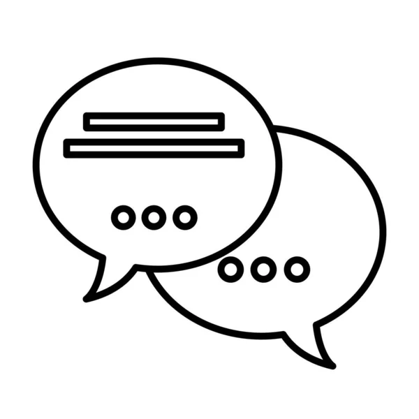 Speech bubbles line style icons — Stock Vector