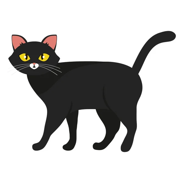 Милый маленький персонаж-талисман кота — стоковый вектор