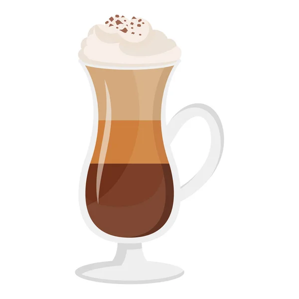 杯子中的冰咖啡图标 — 图库矢量图片