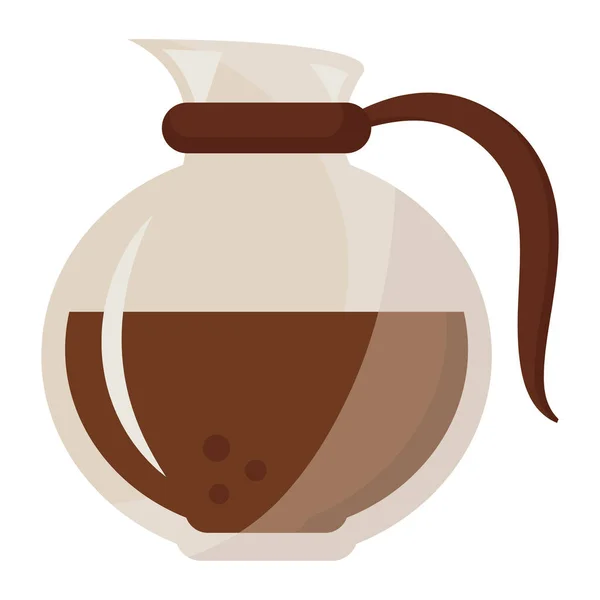 Taepot avec icône de boisson café — Image vectorielle