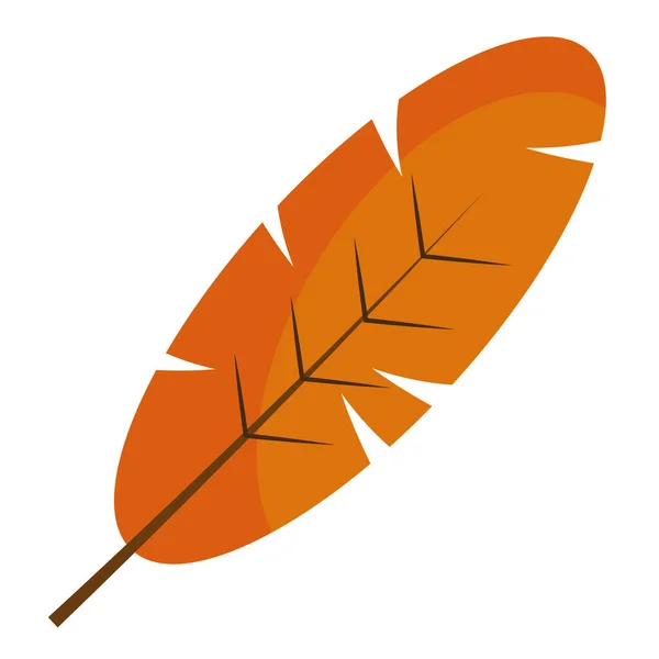 Удлиненный лист растения стиль плоский — стоковый вектор