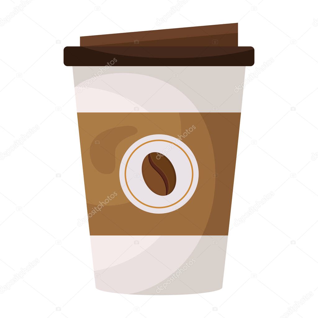 coffee plastic container flat style icon