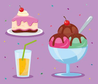 Üç parti doğum günü kutucuğu