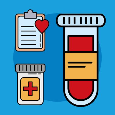 Üç doktorluk paket satırı ve biçim kümesi simgelerini doldur