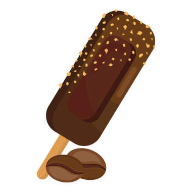 Çubuklu kahve ve tohumlu dondurma.