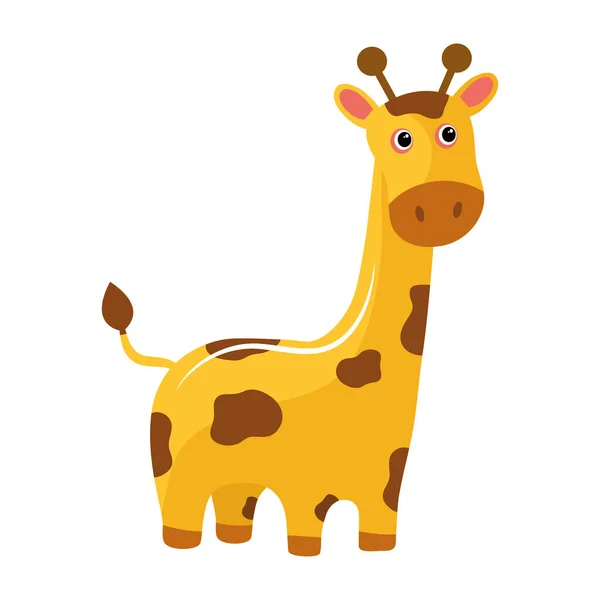 Милий маленький жираф тваринний персонаж Гаваї — стоковий вектор
