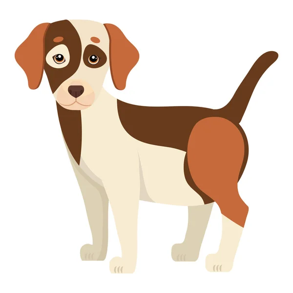 Lindo pequeño perro mascota carácter — Vector de stock