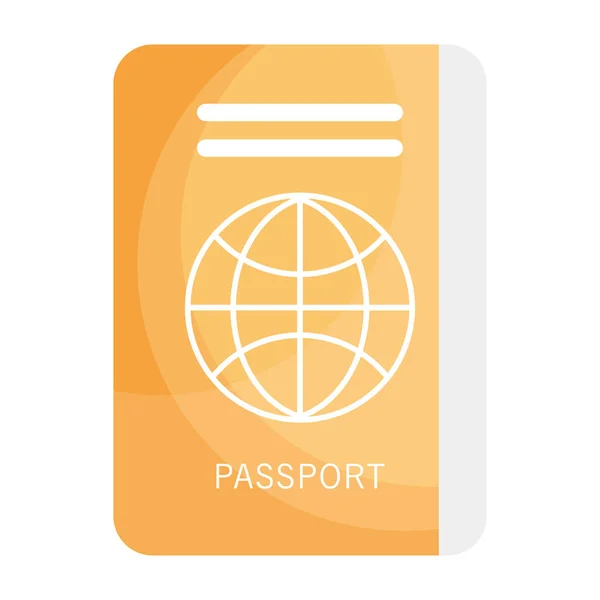 Pasaporte documento de viaje icono de estilo aislado — Vector de stock