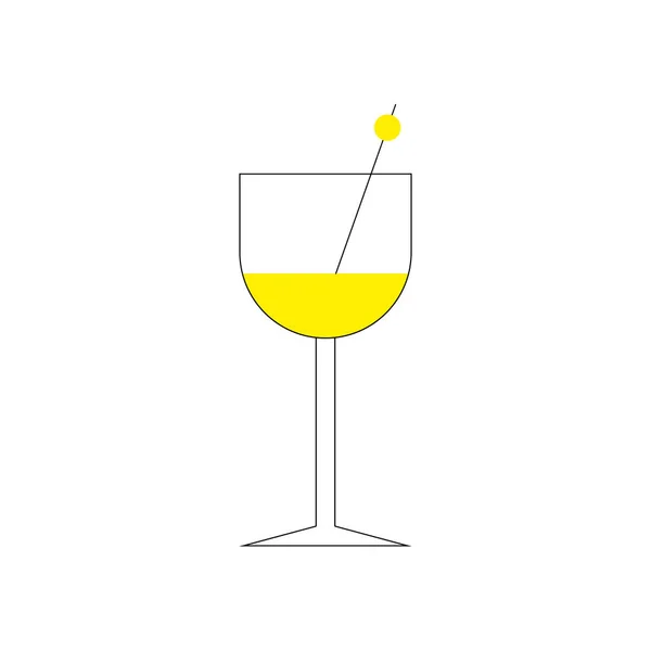 Cocktail cup drank geïsoleerd pictogram — Stockvector