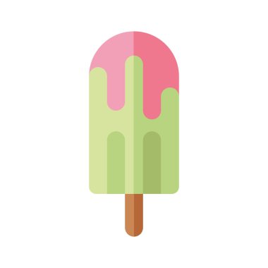 Düz simgeli dondurma.