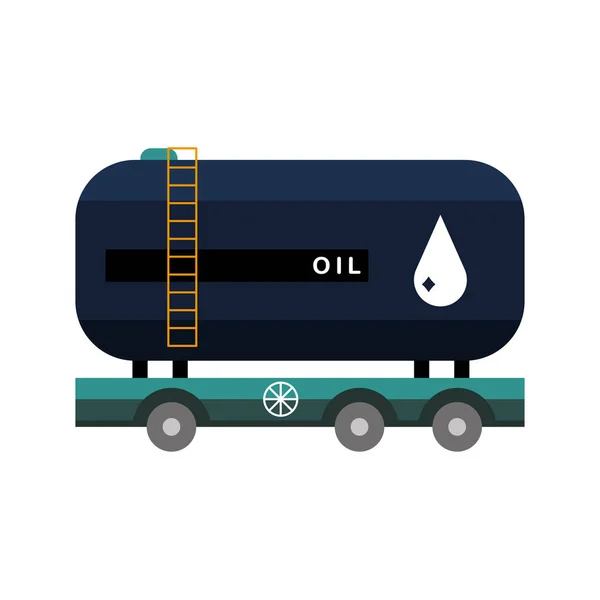 Zisterne Tank im Anhänger der Ölpreis-Ikone — Stockvektor