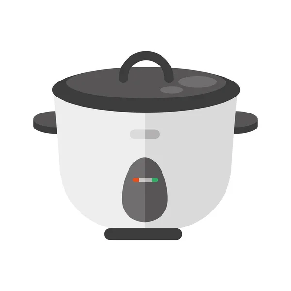 Rice cooker house appliance isolated icon — Stock Vector