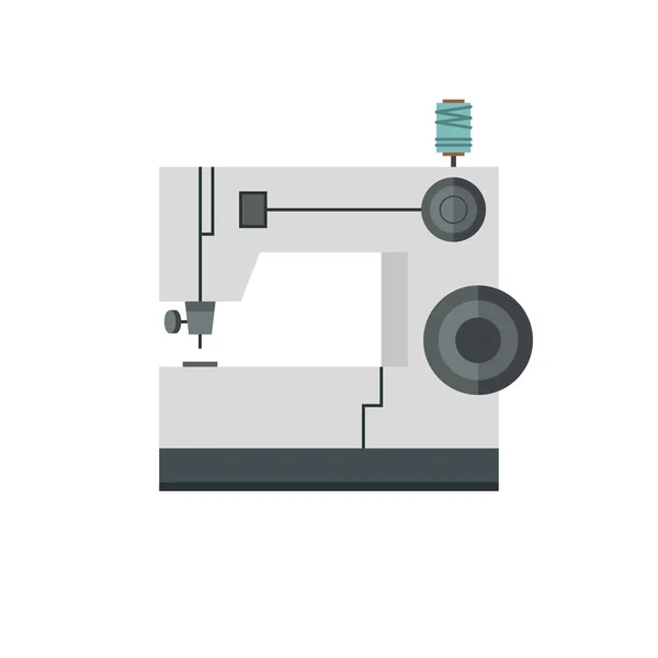Sewing machine house appliance isolated icon — Stock Vector