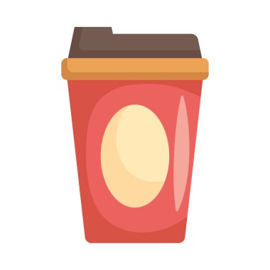 plastik kabın içindeki içecek izole edilmiş simge