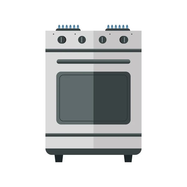 Cocina horno casa aparato aislado icono — Vector de stock