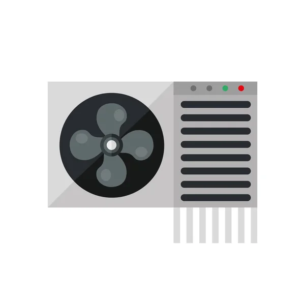 Airconditioner huis apparaat geïsoleerd pictogram — Stockvector