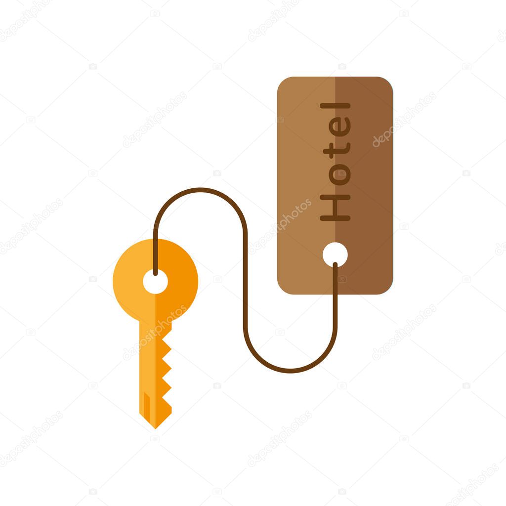hotel key door isolated icon