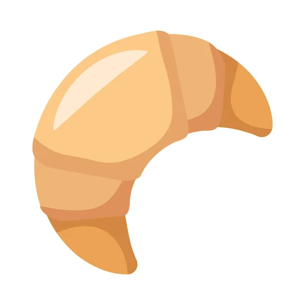 Круассан хлеб вкусная еда икона — стоковый вектор