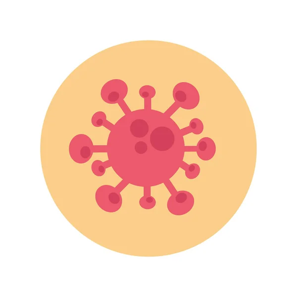 Icona pandemica di particelle virali Covid 19 — Vettoriale Stock