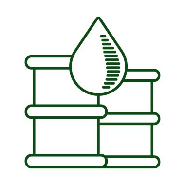 Fıçılarda su damlası ekoloji çizgisi simgesi