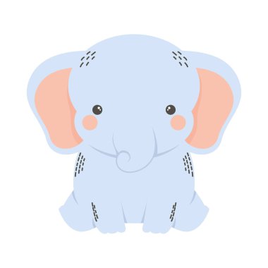 Şirin fil hayvan çizgi karakteri
