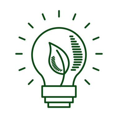 Yaprak bitkisi ekoloji çizgisi simgesi