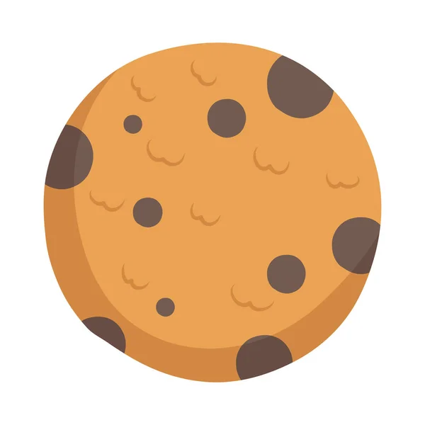 Délicieuse icône de pâtisserie sucrée cookie — Image vectorielle