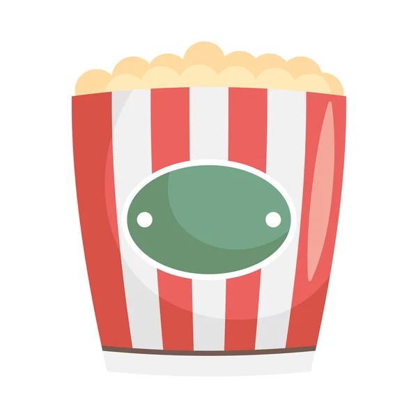 Läcker popcorn snabbmat ikon — Stock vektor