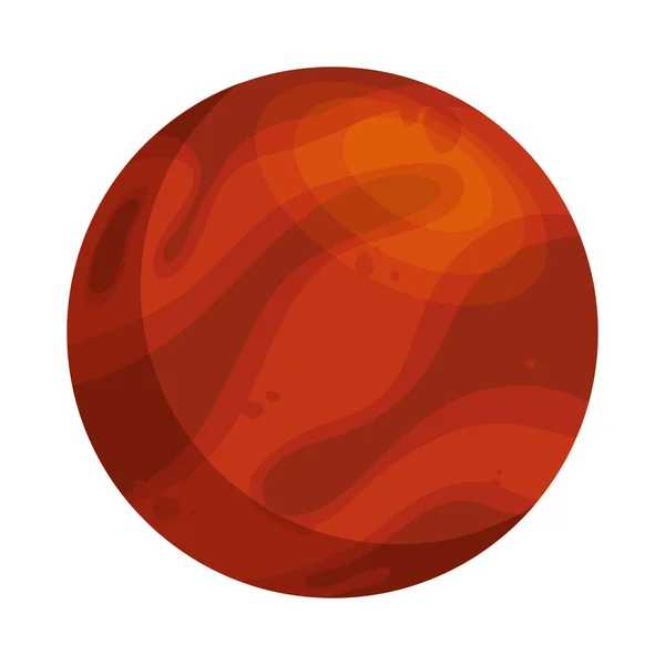 Raum Planet rote Farbe isoliert Stil-Symbol — Stockvektor