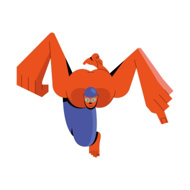 Yüzme sporu yapan bir sporcu.