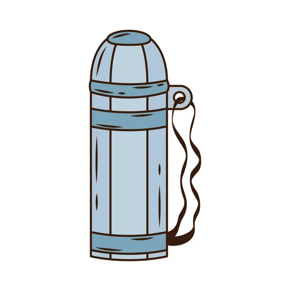 Camping thermos aislado icono de estilo — Vector de stock