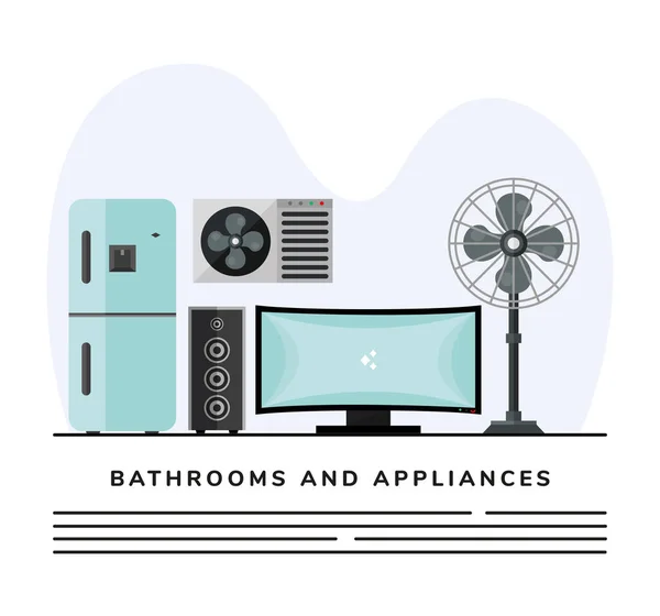 Pakiet ikon zestawu urządzeń gospodarstwa domowego — Wektor stockowy