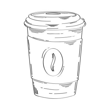 Plastik kabın içinde nefis bir kahve.