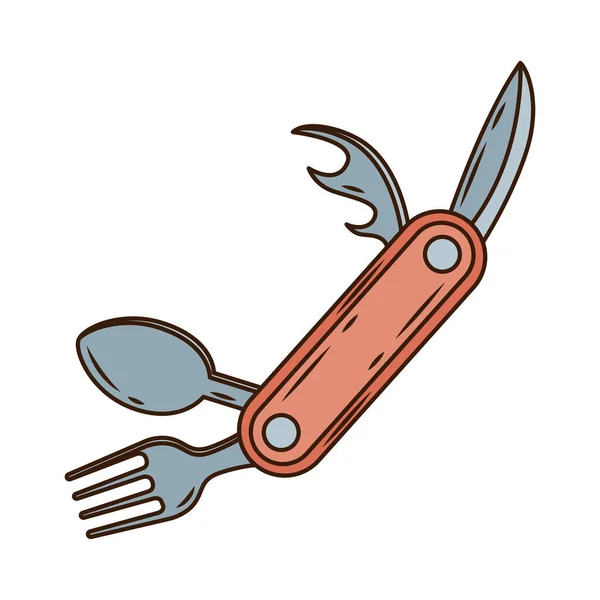 Hizmet bıçağı satır ve biçim simgesi doldur — Stok Vektör