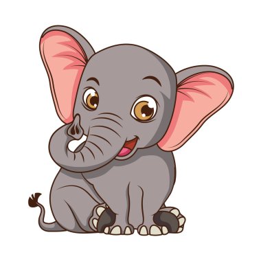 Şirin fil bebek çizgi film karakteri