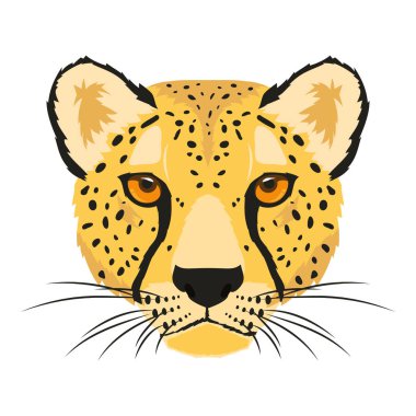 Vahşi leopar hayvan başlı fauna karakteri