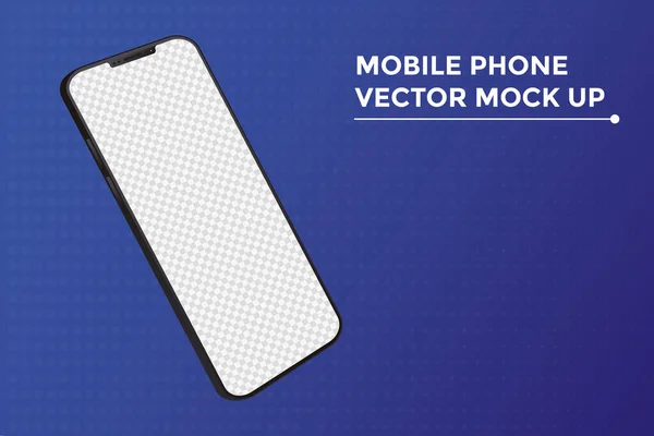 Dispositivo de maqueta de teléfono inteligente en fondo azul — Archivo Imágenes Vectoriales