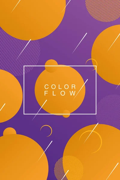 Χρώμα ζωντανή ροή με φόντο ορθογώνιο πλαίσιο — Διανυσματικό Αρχείο