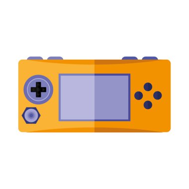 turuncu ve mor video oyunu konsol vektör tasarımı