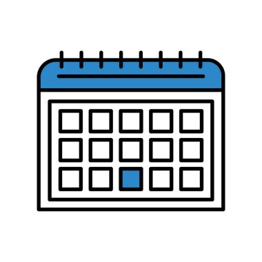 Takvim simgesi izole edilmiş vektör tasarımı