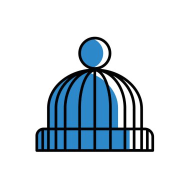 kış şapkası ikon vektör tasarımı