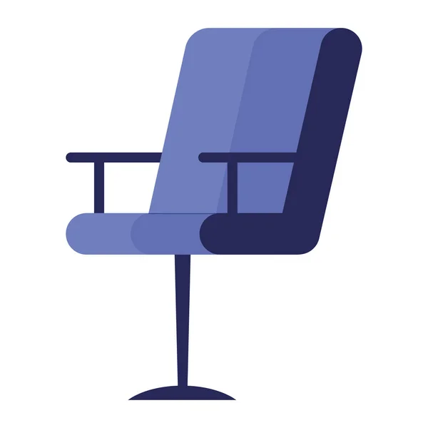 Синий кресло изолированный векторный дизайн — стоковый вектор